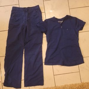 Gray's Anatomy Navy Blue Extra Small Scrub Set
